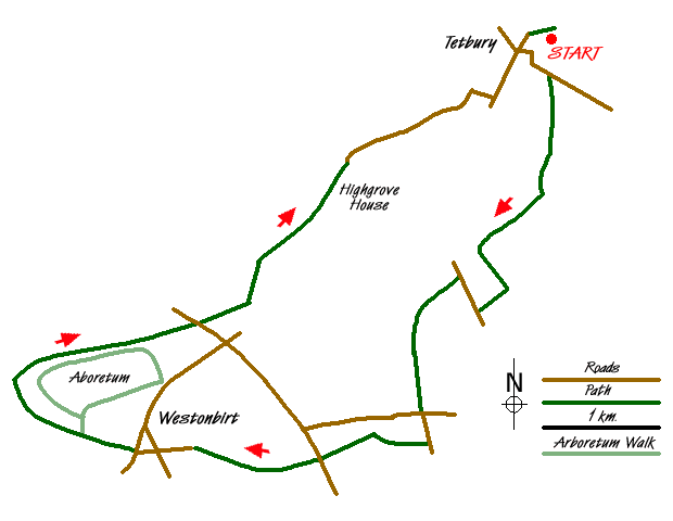 Route Map - Westonbirt Arboretum Walk