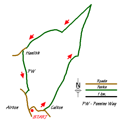 Walk 1377 Route Map