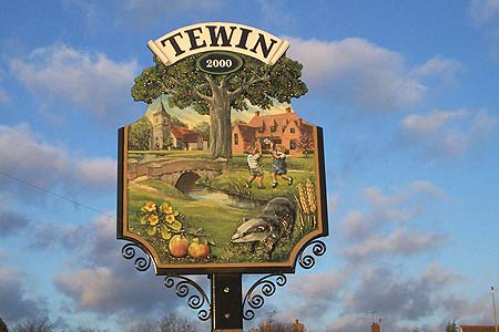 The village sign at Tewin