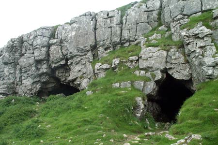 The entrances to Jubilee Caves above Settle