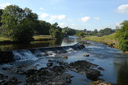 The weirs on the River Wharfe at Linton
