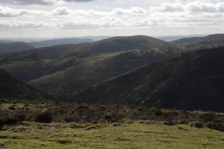 Typical landscape above Carding Mill Valley
