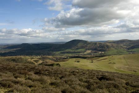 View from Haddon Hill includes Caer Caradoc and the Lawley