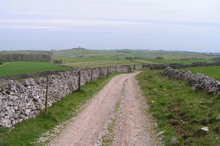 View back over Minninglow Hill from Cardlemere Lane