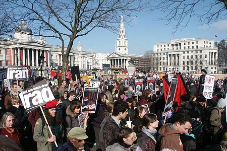 Trafalgar Square & anti-war protest