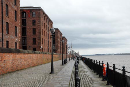 The promenade along the Mersey at Albert Dock
