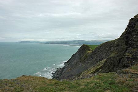 View along Cardigan Bay near Aberystwyth