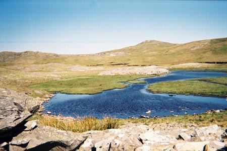 Llyn Croesor, a small lake on way Moelwyn Mawr