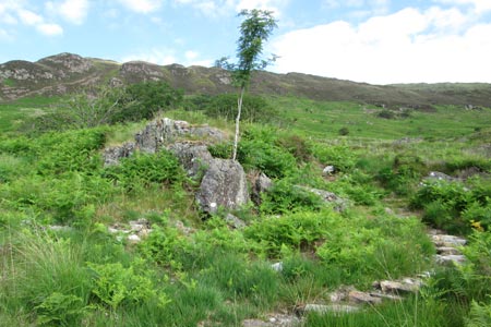 Constructed path above Craflwyn in descent