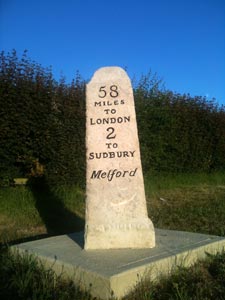 Long Melford historic milestone