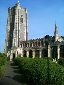 Lavenham Church, a great reference point for walkers