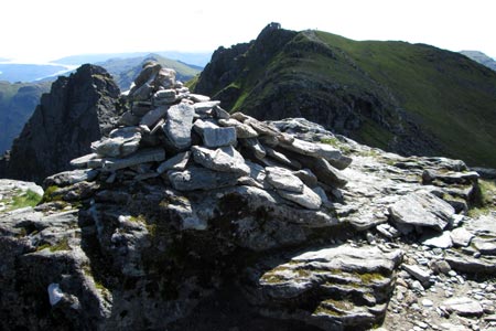 North peak summit cairn, Ben Arthur.