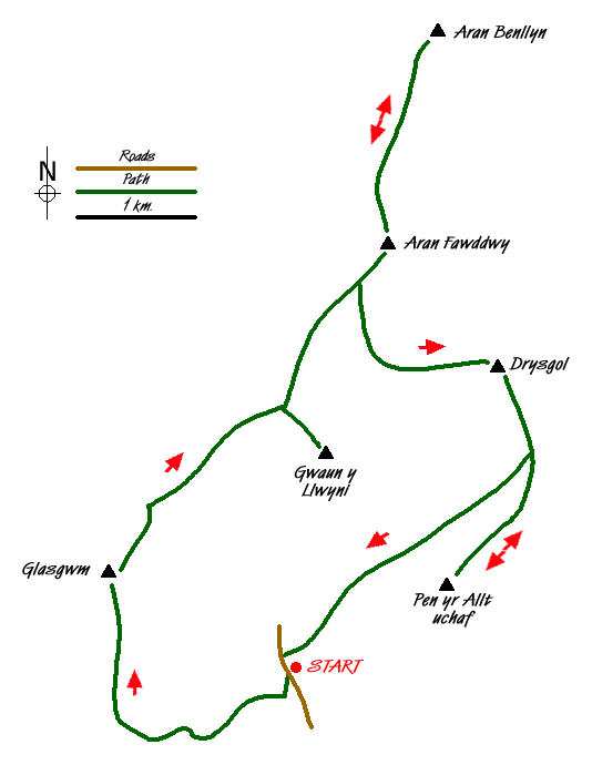 Route Map - The Arans Walk