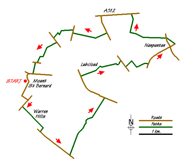 Walk 1487 Route Map