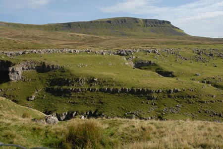 Path over Horton Scar & Pen-y-ghent in background