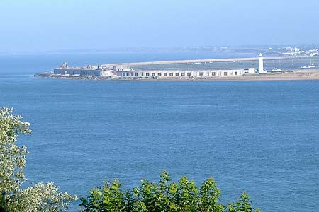 The Solent with Hurst Castle from the IOW Coast Path