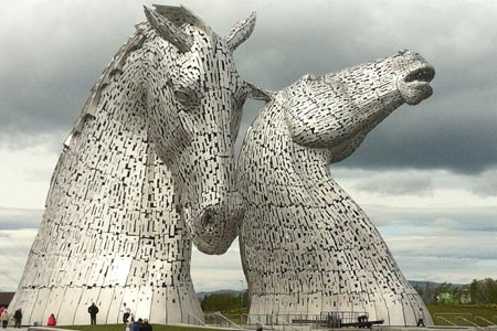 Photo from the walk - The Falkirk Wheel and the Kelpies
