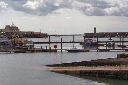 View out to sea at Ramsgate Harbour