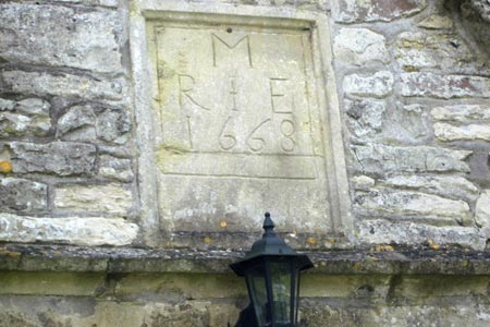 Date stone at Beckets Place House, Marksbury
