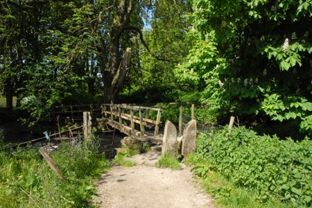 Footbridge across the River Dove
