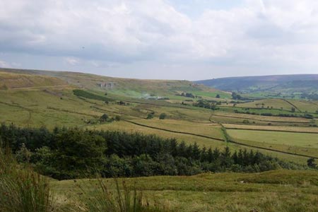 Rosedale with the old railway prominent on the left
