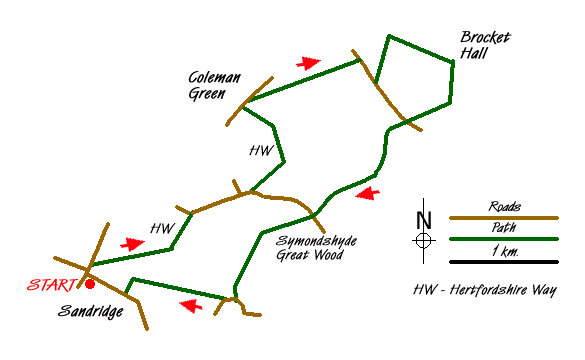 Walk 1607 Route Map