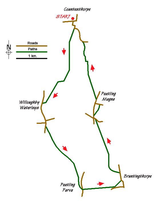 Walk 1624 Route Map