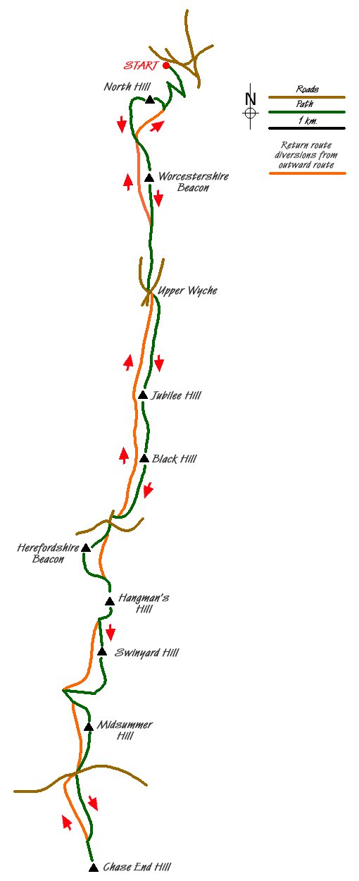 Walk 1658 Route Map