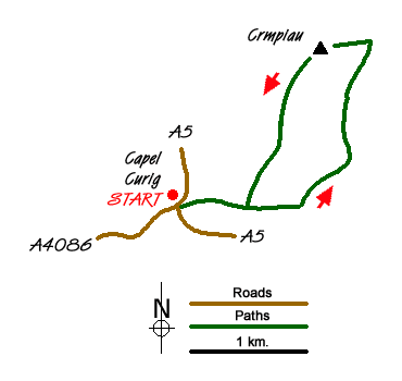Route Map - Crimpiau
 Walk
