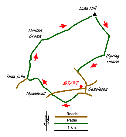 Walk 1665 Route Map