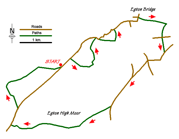 Route Map - The Esk Valley & Egton High Moor
 Walk