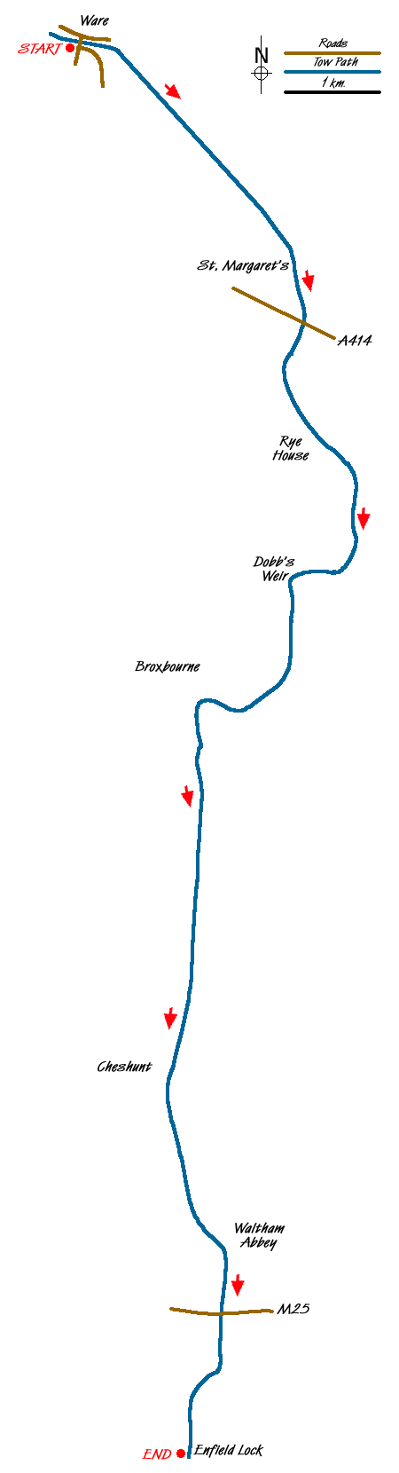 Walk 1698 Route Map