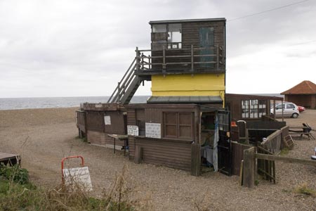'Arkwright's cafe' on the beach, Cley-next-the-Sea