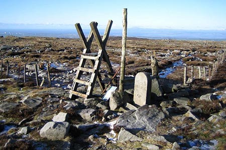 The summit of Grit Fell in the Forest of Bowland