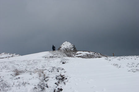 The large cairn on the summit of Dunkery Beacon