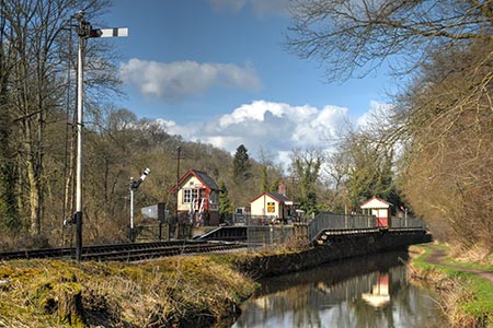 Consall station and the Cauldon Canal, Churnet Valley