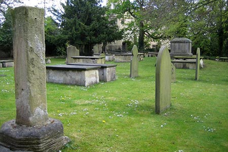 The churchyard at Hooton Pagnell Parish Church near Doncaster