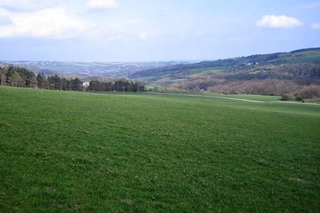View across farmland north of Leas Head, North York Moors