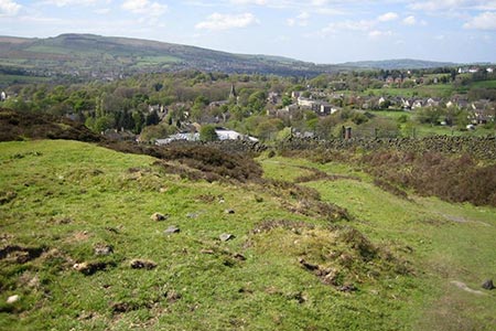 View over Old Glssop from Cock Hill