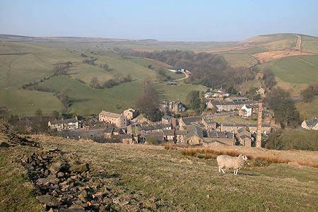 Lothersdale from the Pennine Way