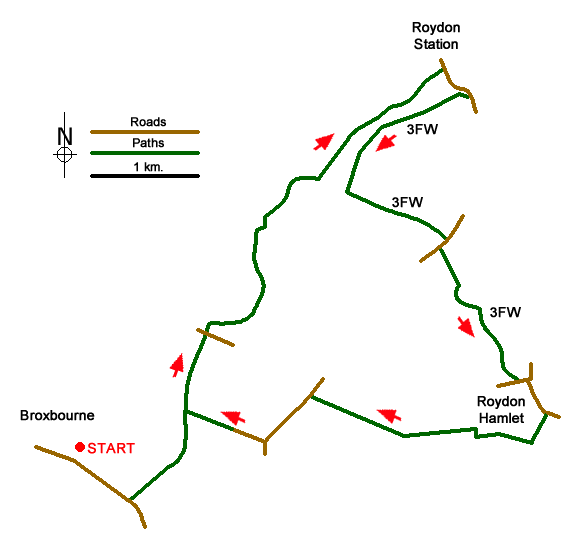 Walk 1723 Route Map