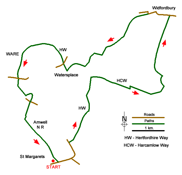 Route Map - Walk 1725