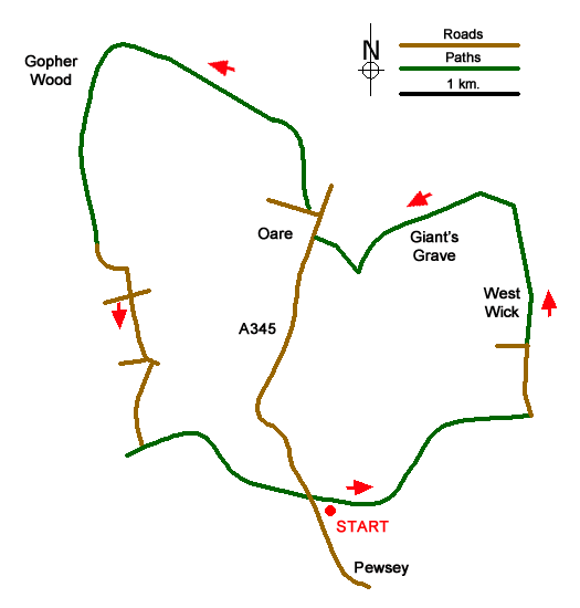Walk 1733 Route Map