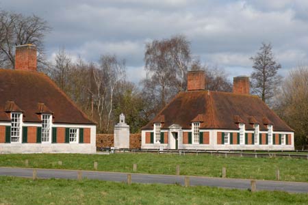 The two cottages either side of the main road at Runnymede
