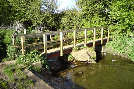 Footbridge at Fosse Meadows, Sharnford