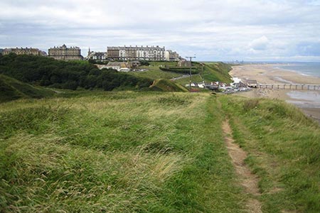 The Cleveland Way approaches Saltburn on the Sea
