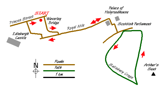 Walk 1803 Route Map
