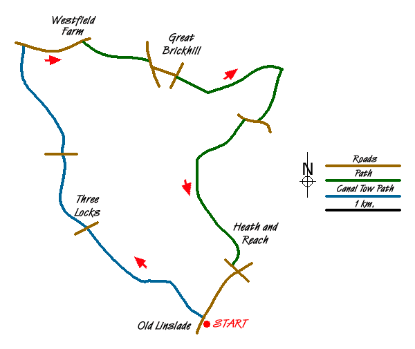 Route Map - Old Linslade Circular Walk