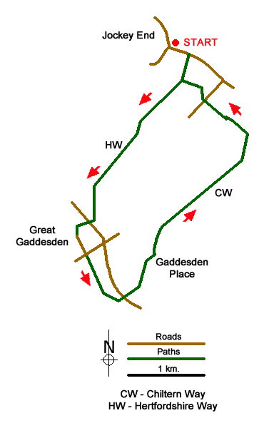 Walk 1833 Route Map