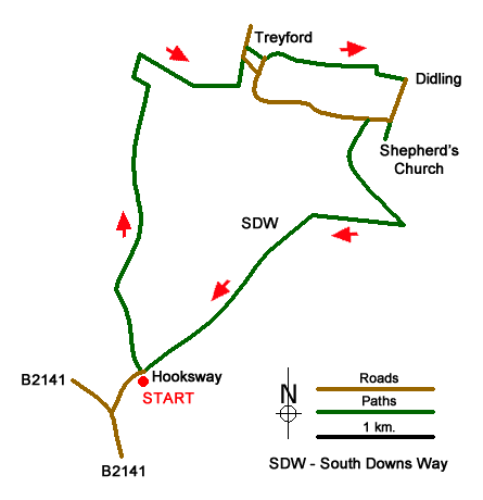 Walk 1835 Route Map